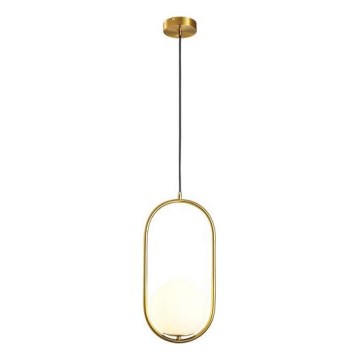 Candeeiro suspenso ORBA 1xE27/15W/230V latão