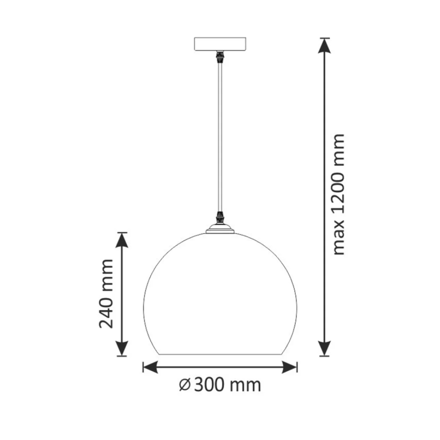 Candeeiro suspenso OTIS 1xE27/20W/230V diâmetro 30 cm
