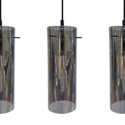 Candeeiro suspenso PADOVA 3xE27/15W/230V preto