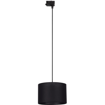 Candeeiro suspenso para sistema de carril trifásico TRACER 1xE27/15W/230V diâmetro 30 cm preto