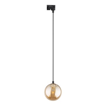Candeeiro suspenso para sistema de carris monofásico TRACER 1xG9/8W/230V preto/fumado castanho