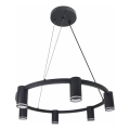 Candeeiro suspenso PARIS 6xGU10/12W/230V preto
