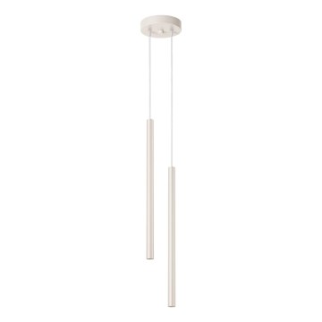 Candeeiro suspenso PASTELO 2xG9/8W/230V creme