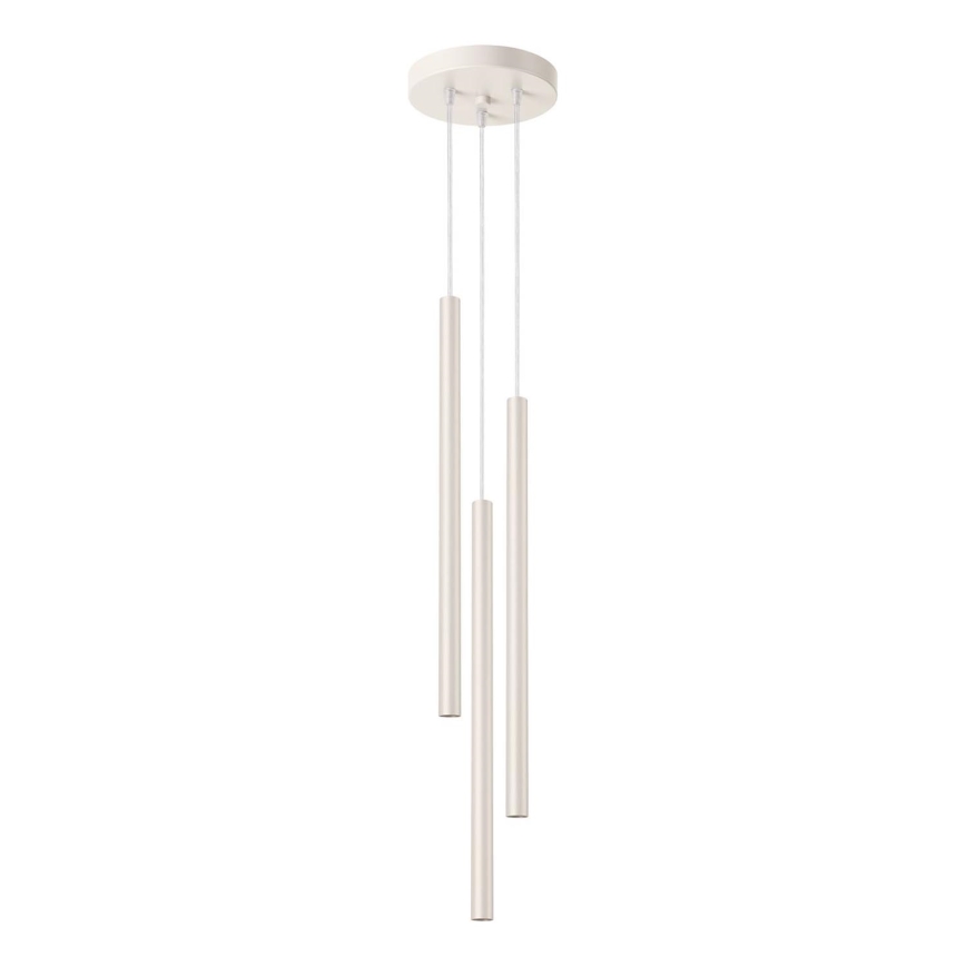 Candeeiro suspenso PASTELO 3xG9/8W/230V creme