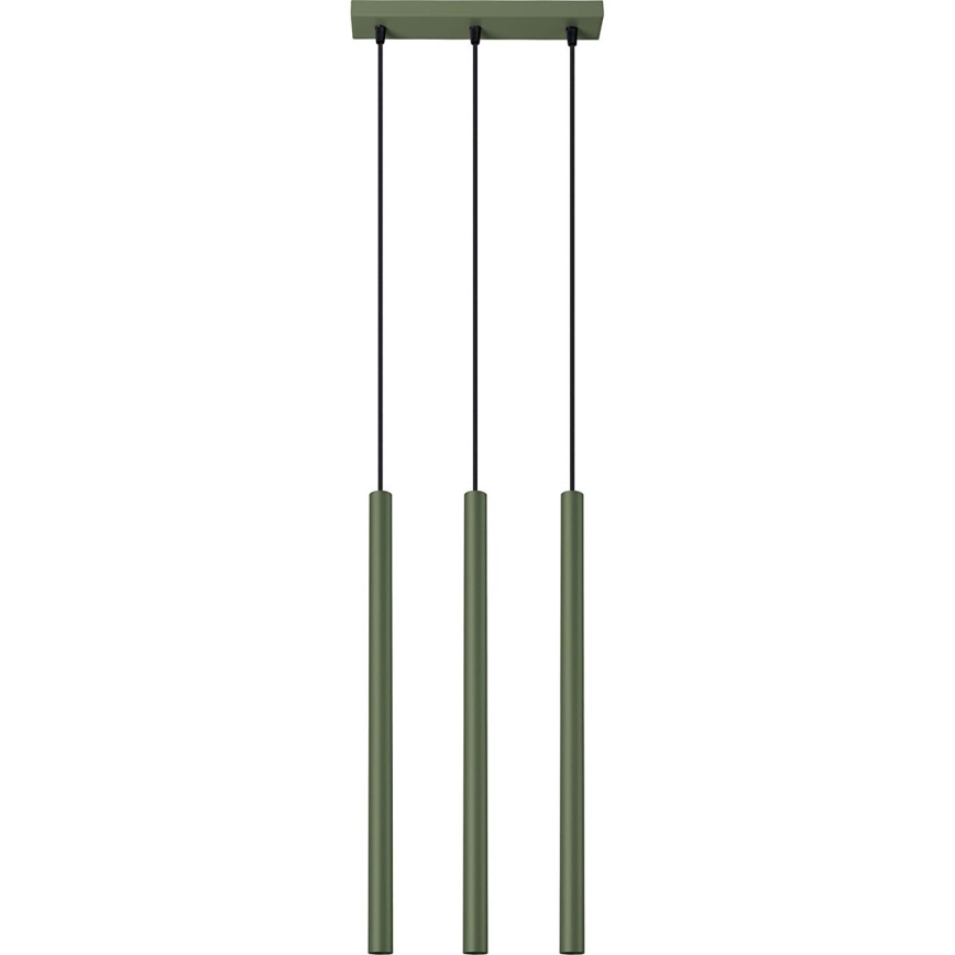 Candeeiro suspenso PASTELO 3xG9/8W/230V verde