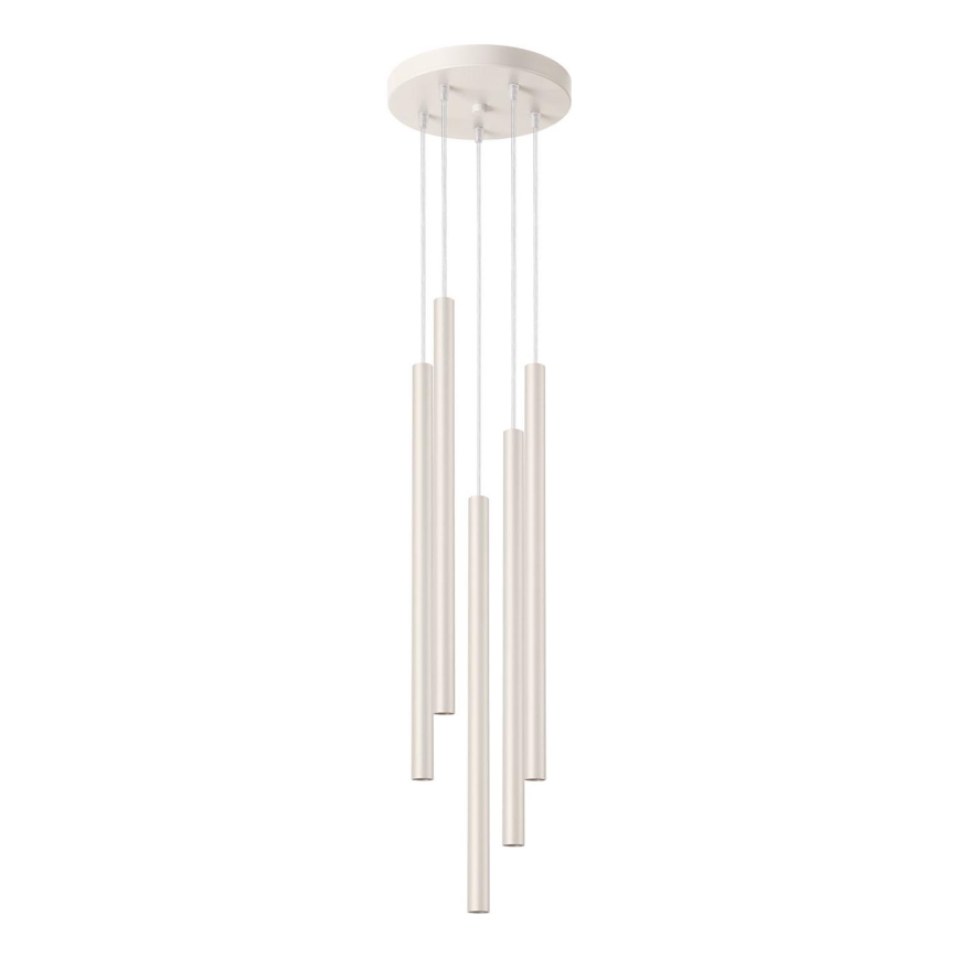 Candeeiro suspenso PASTELO 5xG9/8W/230V creme