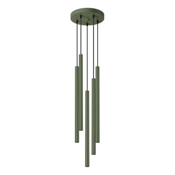 Candeeiro suspenso PASTELO 5xG9/8W/230V verde
