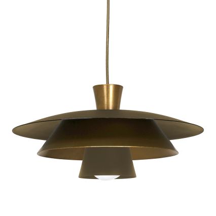 Candeeiro suspenso PLATO 1xE27/15W/230V latão/dourado