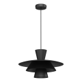 Candeeiro suspenso PLATO com cabo, 1xE27/15W/230V, preto