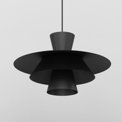 Candeeiro suspenso PLATO com cabo, 1xE27/15W/230V, preto