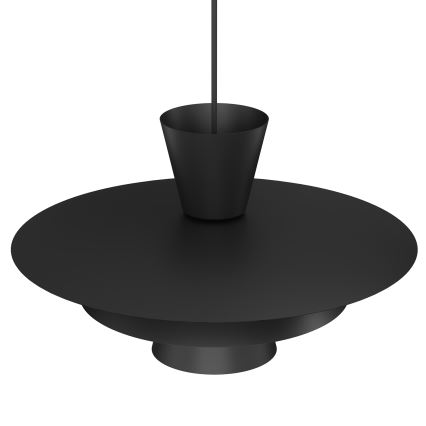 Candeeiro suspenso PLATO com cabo, 1xE27/15W/230V, preto