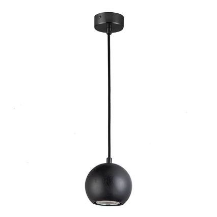 Candeeiro suspenso por cabo 1xGU10/10W/230V, diâmetro 11 cm, madeira maciça/freixo