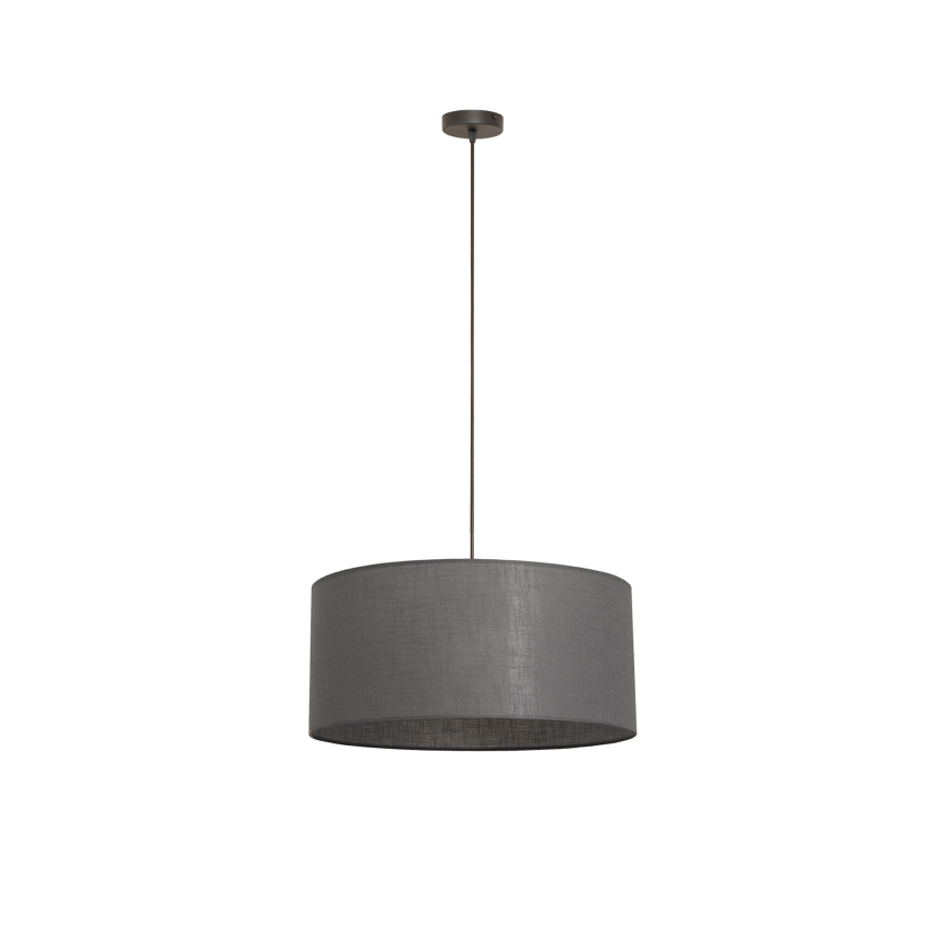 Candeeiro suspenso por cabo ALBA 1xE27/15W/230V, diâmetro 40 cm, cinzento