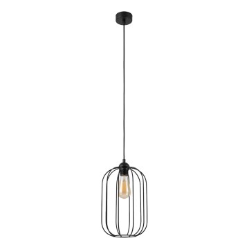 Candeeiro suspenso por cabo DESTELLO 1xE27/15W/230V Ø 21 cm preto