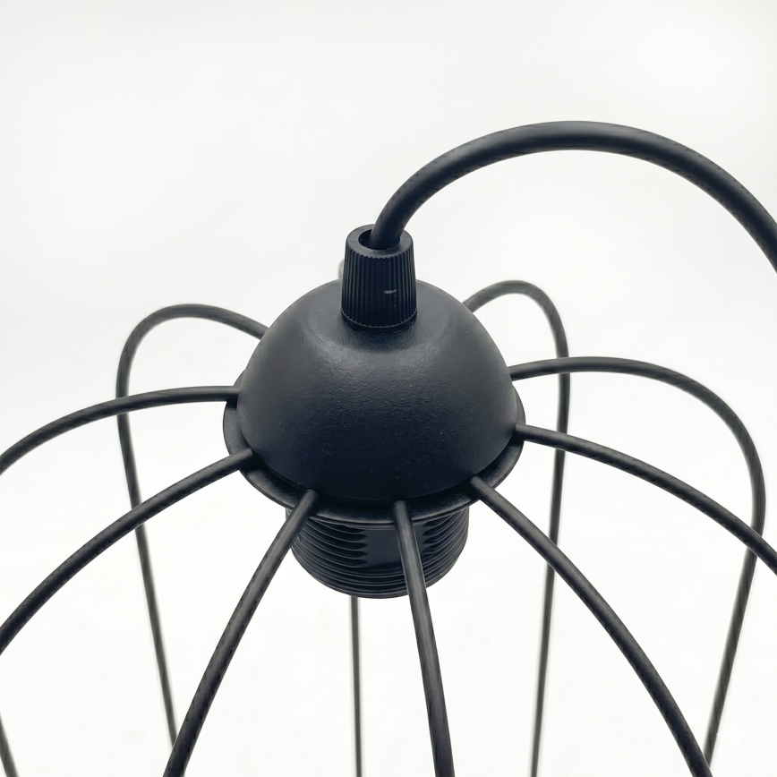 Candeeiro suspenso por cabo DESTELLO 1xE27/15W/230V Ø 21 cm preto