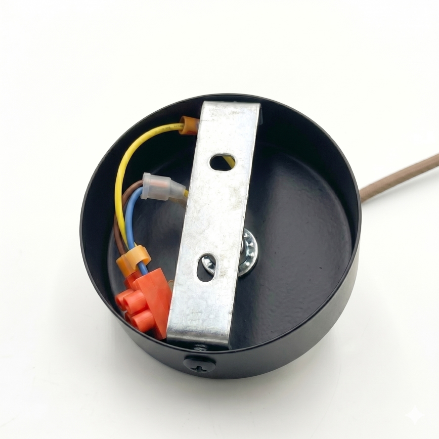 Candeeiro suspenso por cabo DESTELLO 1xE27/15W/230V Ø 21 cm preto