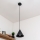 Candeeiro suspenso por cabo ETNA II 1xE27/15W/230V Ø 18,5 cm preto