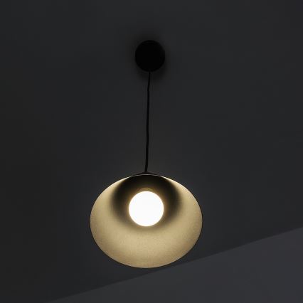 Candeeiro suspenso por cabo ETNA II 1xE27/15W/230V Ø 18,5 cm preto