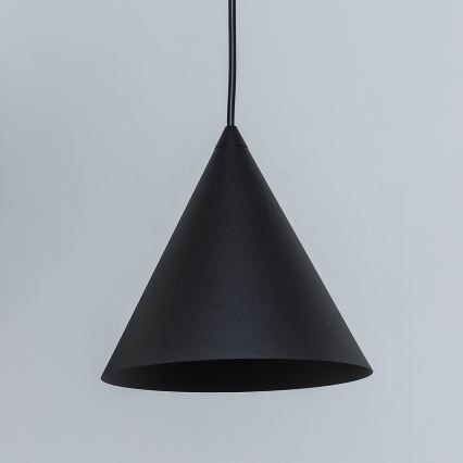 Candeeiro suspenso por cabo ETNA II 1xE27/15W/230V Ø 18,5 cm preto