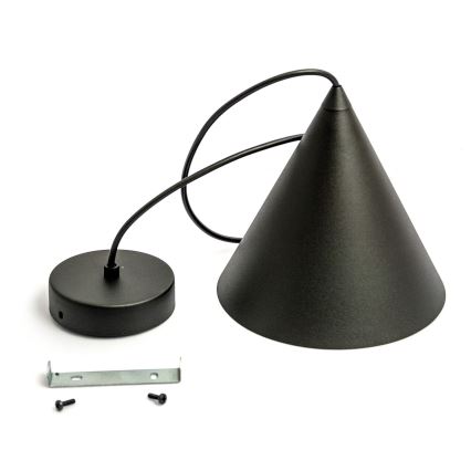 Candeeiro suspenso por cabo ETNA II 1xE27/15W/230V Ø 18,5 cm preto