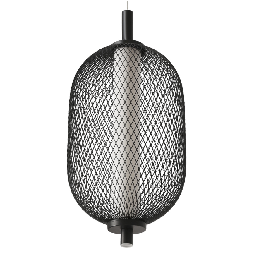 Candeeiro suspenso por cabo PUMA LED/10W/230V Ø 15 cm preto