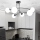 Candeeiro suspenso PREGOS 6xE14/10W/230V preto/branco