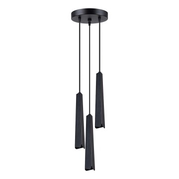 Candeeiro suspenso PRYSM 3xG9/8W/230V preto