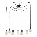 Candeeiro suspenso QUALLE 7xE27/60W/230V aranha