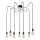 Candeeiro suspenso QUALLE 7xE27/60W/230V aranha