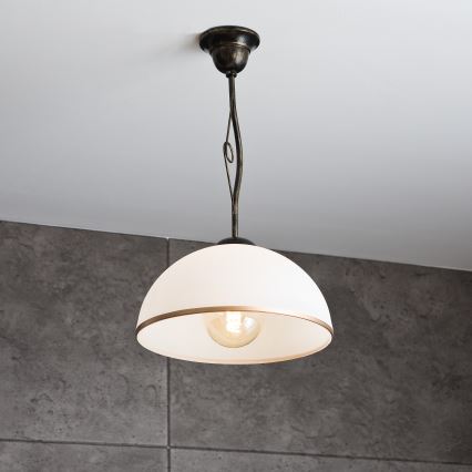 Candeeiro suspenso RETRO 1xE27/60W/230V preto pátina