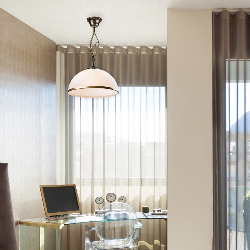 Candeeiro suspenso RETRO 1xE27/60W/230V preto pátina