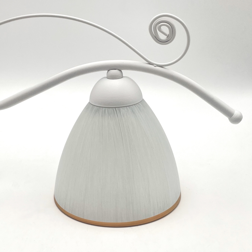 Candeeiro suspenso RETRO 2xE27/60W/230V branco mate