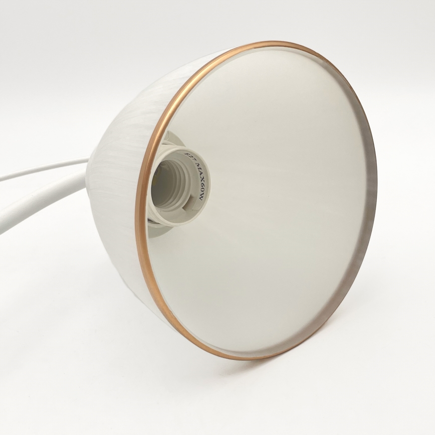 Candeeiro suspenso RETRO 2xE27/60W/230V branco mate