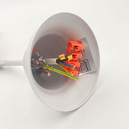 Candeeiro suspenso RETRO 2xE27/60W/230V branco mate