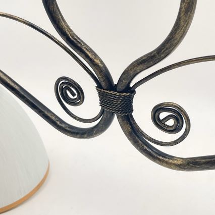 Candeeiro suspenso RETRO 2xE27/60W/230V bronze/pátina