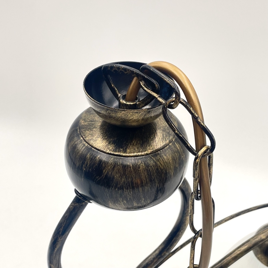 Candeeiro suspenso RETRO 2xE27/60W/230V bronze/pátina