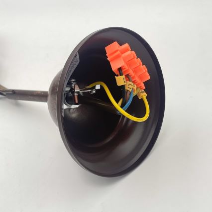 Candeeiro suspenso RETRO 2xE27/60W/230V cobre/pátina