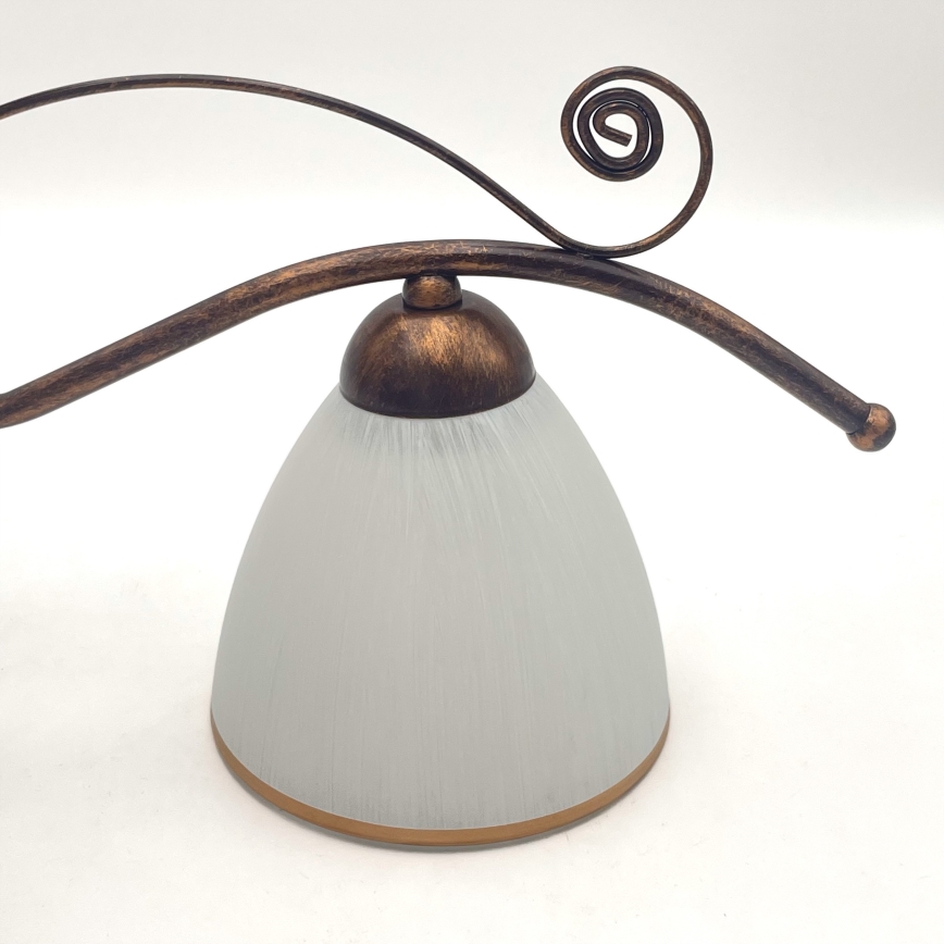 Candeeiro suspenso RETRO 2xE27/60W/230V cobre/pátina