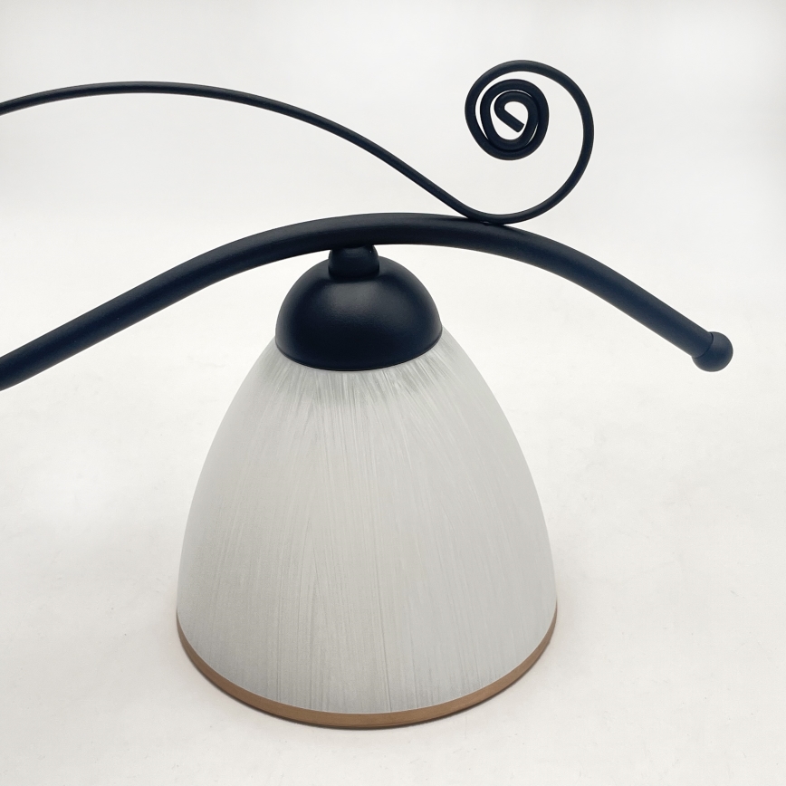 Candeeiro suspenso RETRO 2xE27/60W/230V mate preto