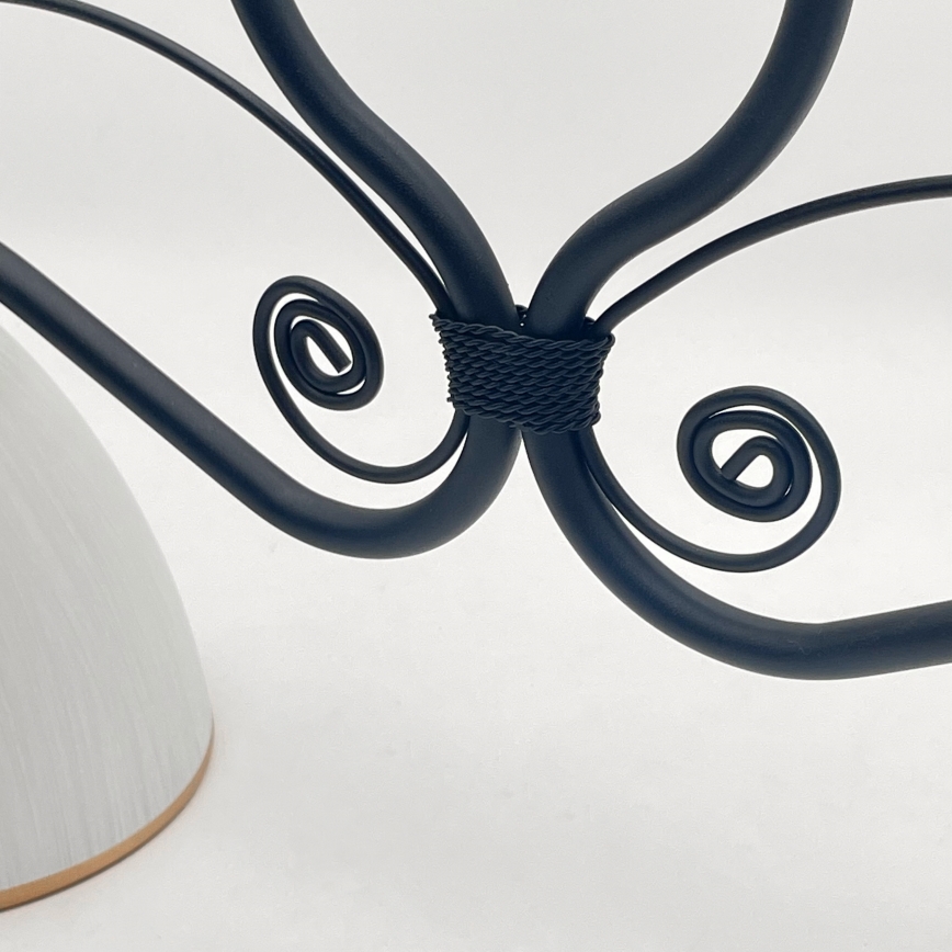 Candeeiro suspenso RETRO 2xE27/60W/230V mate preto