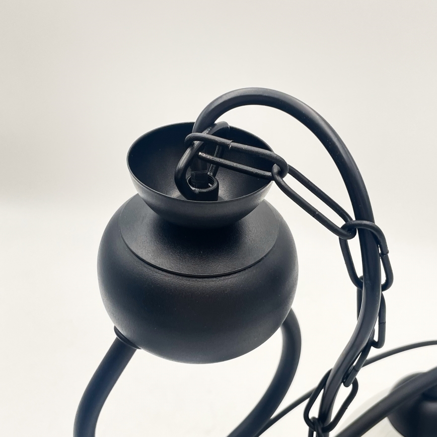 Candeeiro suspenso RETRO 2xE27/60W/230V mate preto