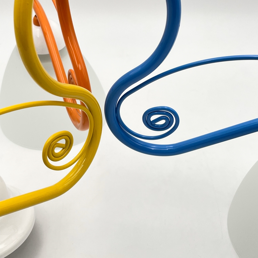 Candeeiro suspenso RETRO 3xE27/60W/230V branco/colorido