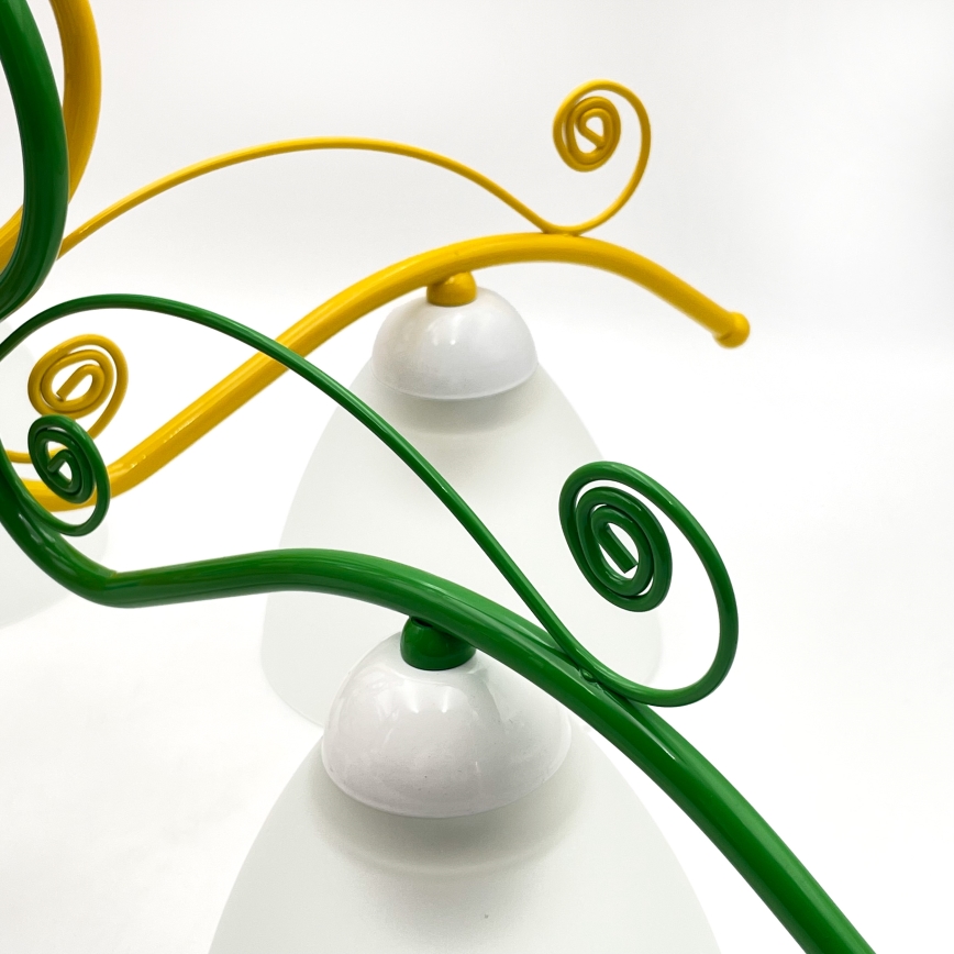 Candeeiro suspenso RETRO 5xE27/60W/230V branco/colorido