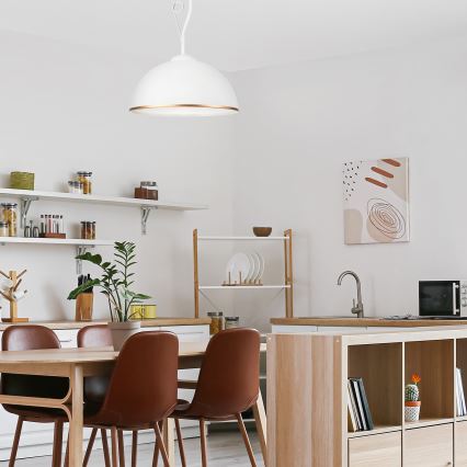 Candeeiro suspenso RETRO II 1xE27/60W/230V branco