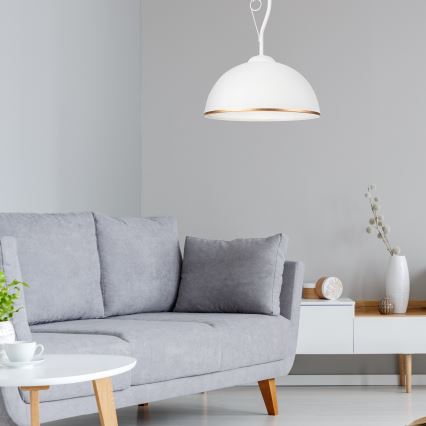 Candeeiro suspenso RETRO II 1xE27/60W/230V branco