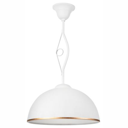 Candeeiro suspenso RETRO II 1xE27/60W/230V branco