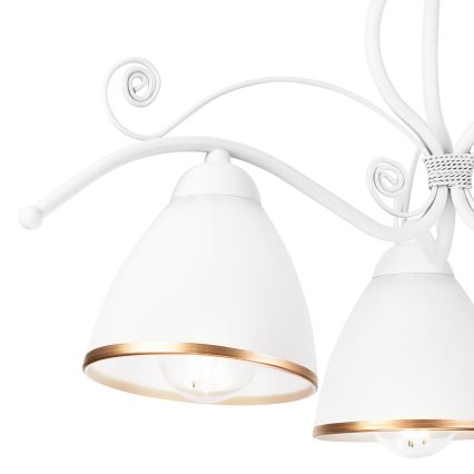 Candeeiro suspenso RETRO II 3xE27/60W/230V branco