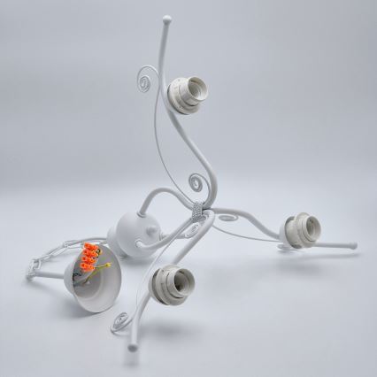 Candeeiro suspenso RETRO II 3xE27/60W/230V branco