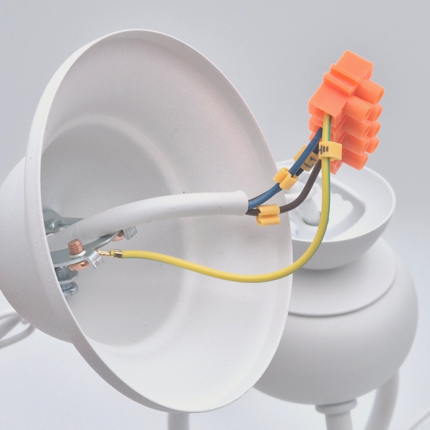 Candeeiro suspenso RETRO II 3xE27/60W/230V branco