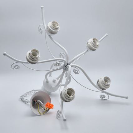 Candeeiro suspenso RETRO II 5xE27/60W/230V branco